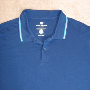 Mack Weldon Men's Short‎ Sleeve Blue Polo Shirt 2XL XXL